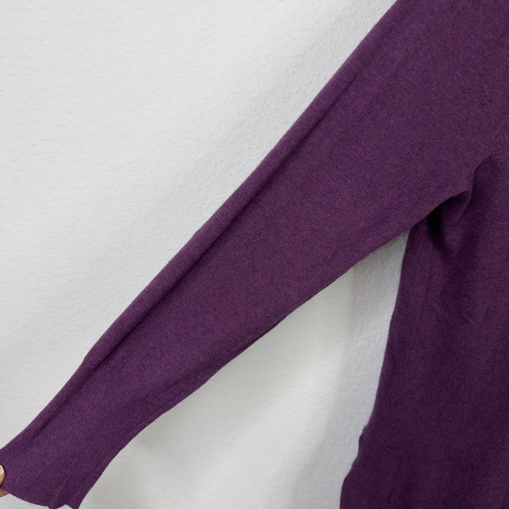 J. Crew Sweater Women‎ M Purple Cotton Wool Blend Knit Minimalist Capsule Tunic